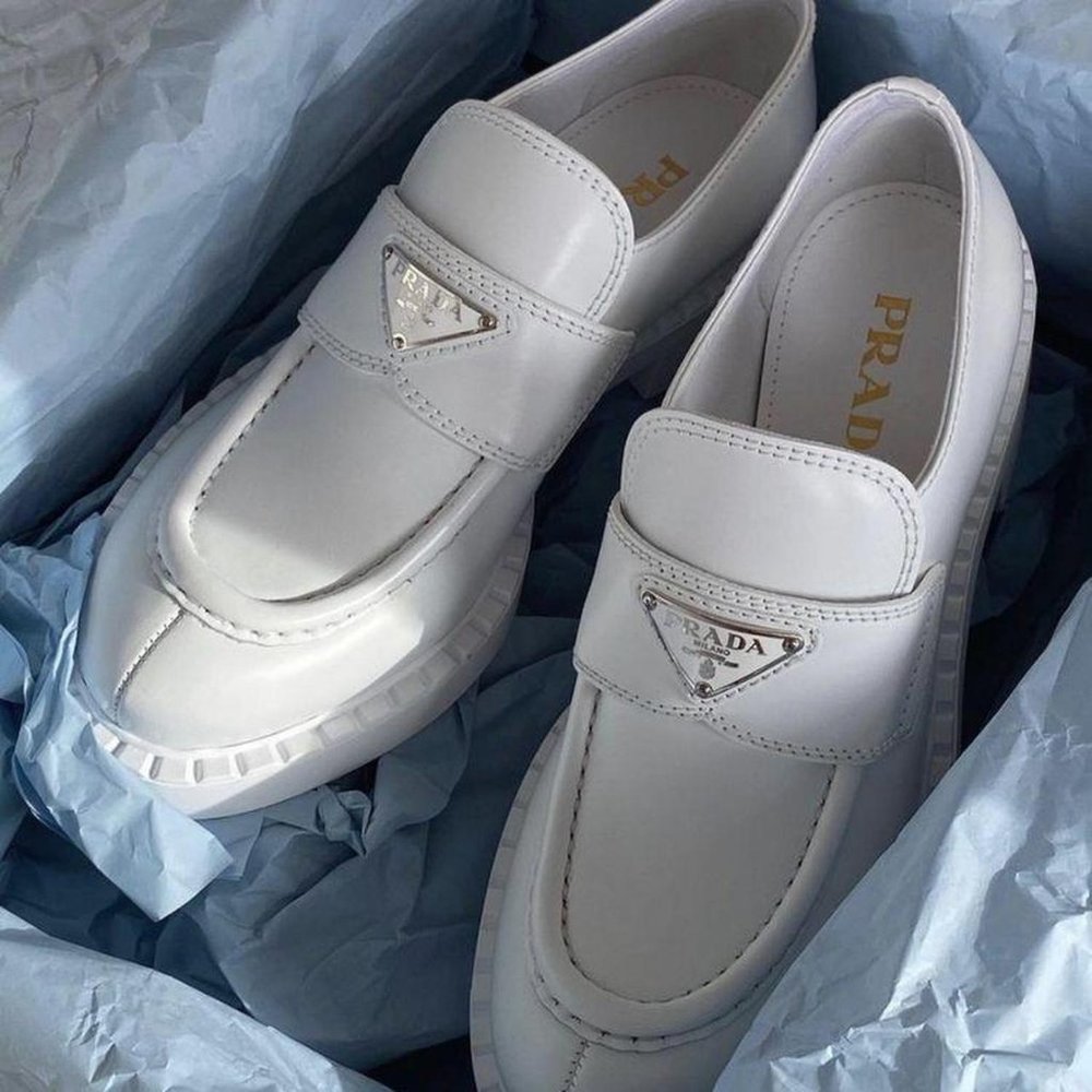Prada Women's White Loafers